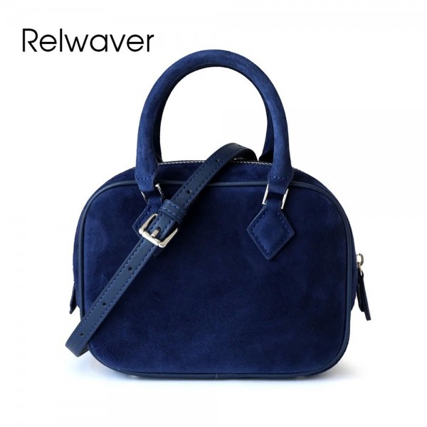 Relwaver-Mini sac à main en daim de mouton pour femme, sac Boston en cuir véritable, petit sac à bandoulière chic, printemps 202|81,89 €|OKKO MODE