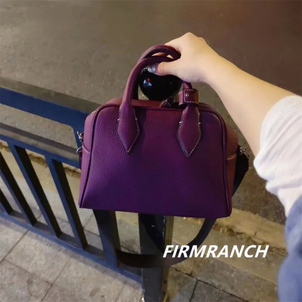 Firmranch-Sac à main alertes onal au design classique simple pour femme, sac de bowling polyvalent, sac à main en cuir de vachet|78,29 €|OKKO MODE