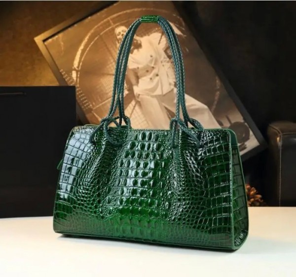 Sacs à main de marque en cuir véritable pour femmes, motif Crocodile, fourre-tout pour dames, mode voyage Portable épaule sous l|85,49 €|OKKO MODE