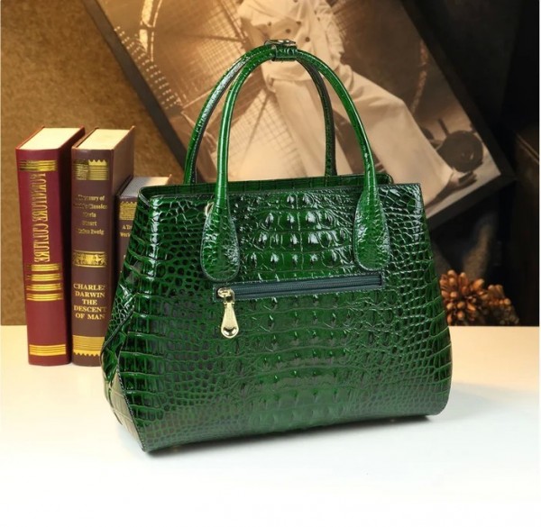 Sacs à main motif Crocodile pour femmes, sacoche à bandoulière en cuir véritable, Boston grande capacité, 2023|85,49 €|OKKO MODE