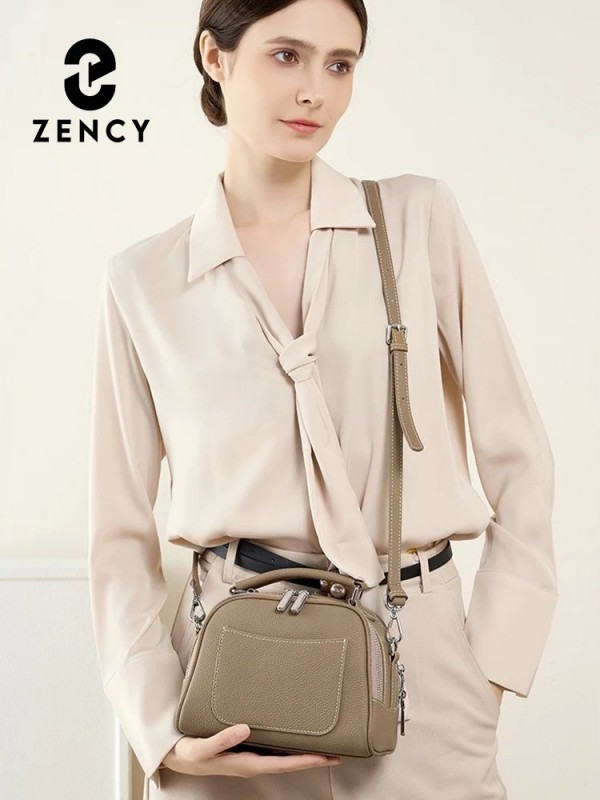 Zency-Sac à Main Vintage en Cuir group pour Femme, Cartable Classique Boston, Noir et Blanc, Sac de Bureau à Bandoulière|42,29 €|OKKO MODE