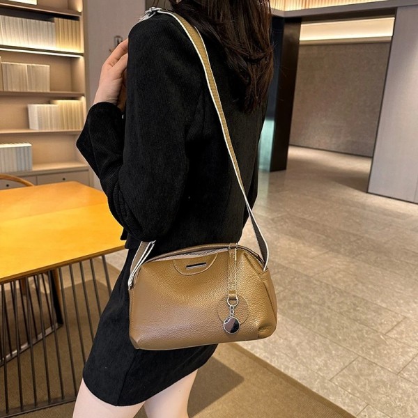 Sac à bandoulière en cuir véritable pour femme, sac fourre-tout simple, sac à main Boston vintage, initié par une femme, mode de|20,69 €|OKKO MODE