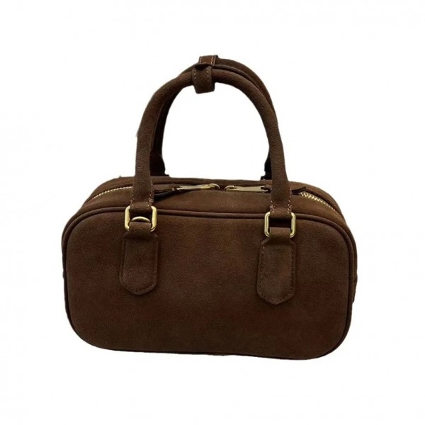 Boston Round Ball Sac à main en cuir de vache conviviale ré pour femme, véritable sac incliné lancé, vente en gros, automne, hiv|63,89 €|OKKO MODE