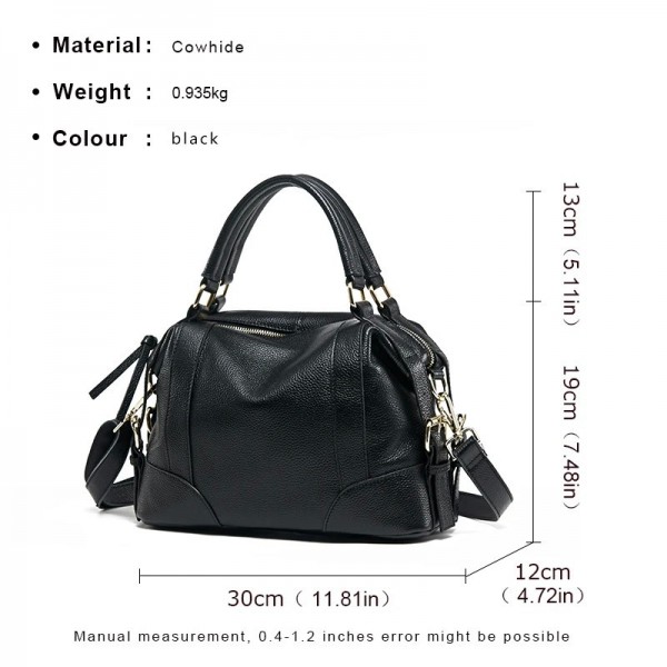 Aidrani-Sac à main rétro pour femme, sac Boston de grande capacité, matériau Cirhide, noir, neuf|58,49 €|OKKO MODE