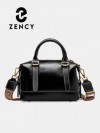 Zency-Sac à Main Classique en Cuir de Vache pour Femme, Bandoulière Boston, Grande Capacité, Style Ethnique, Large Sangle pour C|59,39 €|OKKO MODE