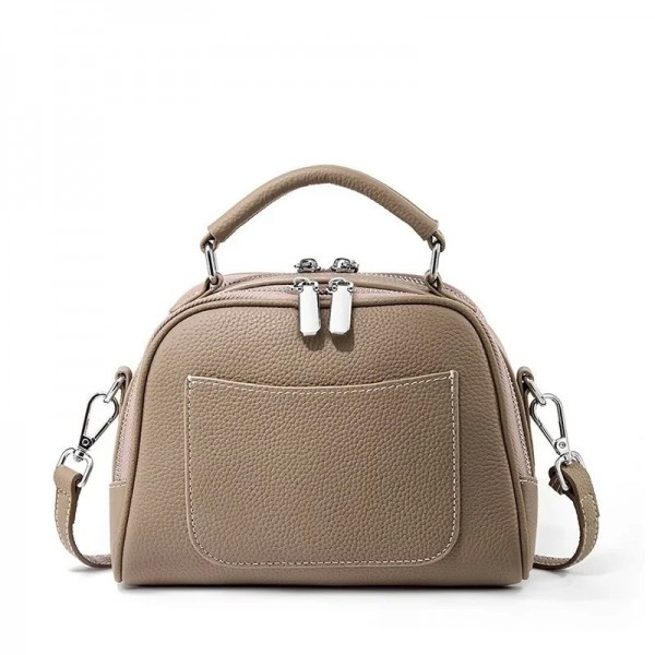 Zency-Sac à main en cuir véritable pour femme, sac à bandoulière, cartable, poignée supérieure, taille moyenne, ingent, initié, |57,59 €|OKKO MODE