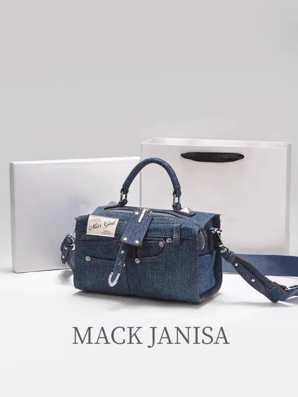 Boston-Sac à main en denim vintage pour femme, grande capacité, sac à bandoulière classique, populaire, nouvelle mode, haute qua|44,09 €|OKKO MODE