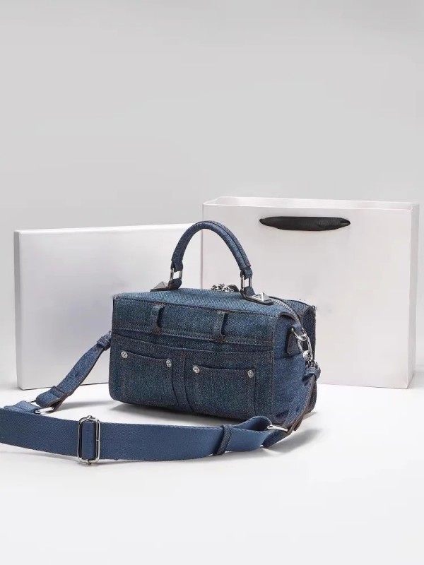 Boston-Sac à main en denim vintage pour femme, grande capacité, sac à bandoulière classique, populaire, nouvelle mode, haute qua|44,09 €|OKKO MODE