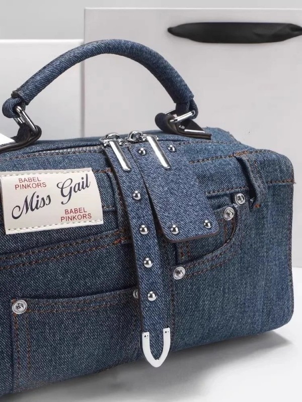 Boston-Sac à main en denim vintage pour femme, grande capacité, sac à bandoulière classique, populaire, nouvelle mode, haute qua|44,09 €|OKKO MODE