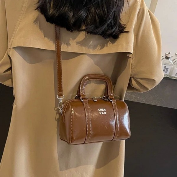 Sac à main en cuir PU pour femme, sac à bandoulière rétro, fourre-tout vintage Boston, serrure de créateur de luxe, oreiller|21,59 €|OKKO MODE