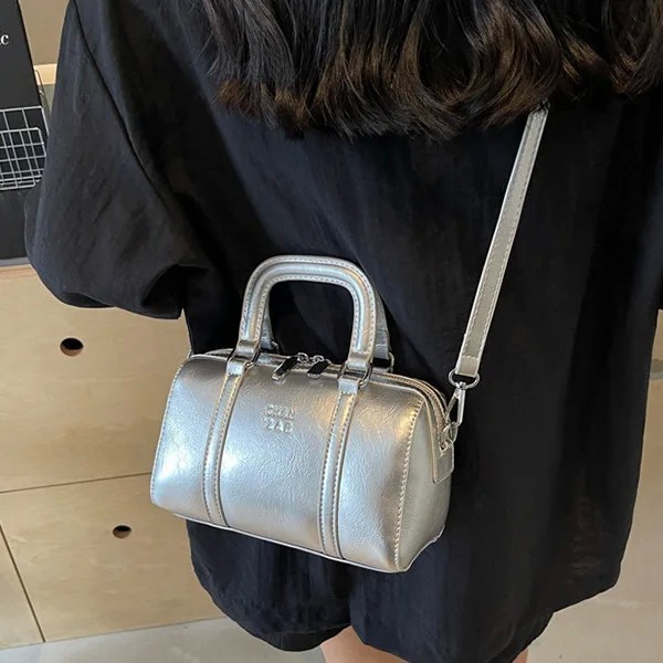 Sac à main en cuir PU pour femme, sac à bandoulière rétro, fourre-tout vintage Boston, serrure de créateur de luxe, oreiller|21,59 €|OKKO MODE