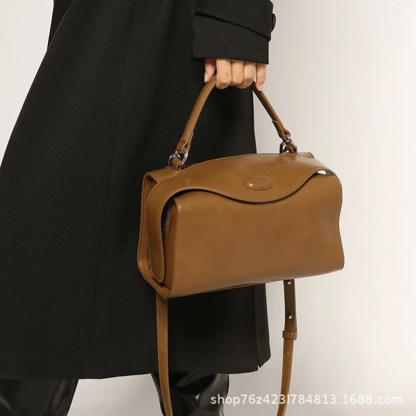 Sac à main Boston en cuir véritable de style vintage pour femme, sac à bandoulière de luxe, grande capacité, initié, oreiller, 2|40,49 €|OKKO MODE