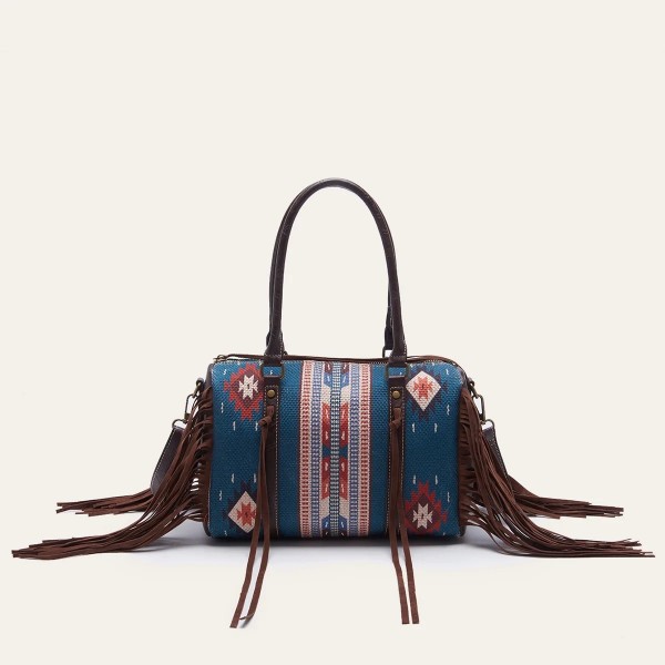 Sac à main imprimé indien en lin et cuir PU pour femme|11,96 €|OKKO MODE