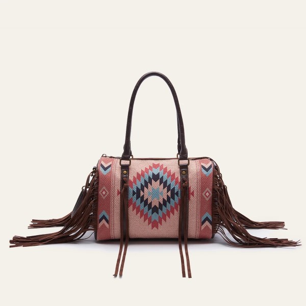 Sac à main imprimé indien en lin et cuir PU pour femme|11,96 €|OKKO MODE