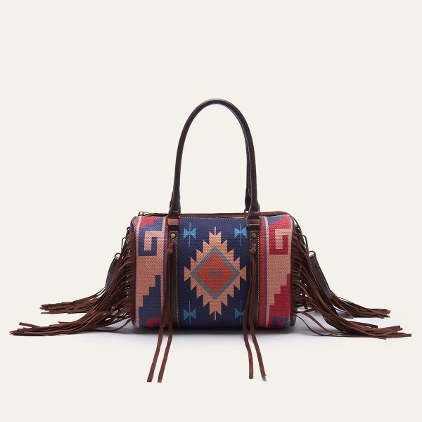 Sac à main imprimé indien en lin et cuir PU pour femme|11,96 €|OKKO MODE