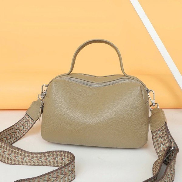 Sacs à bandoulière en cuir véritable pour femmes, sac à main Boston simple|20,69 €|OKKO MODE