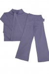 Ensemble pull col roulé tombant over size et palazzo violet - 4