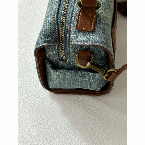 Sac à main en jean denim vintage pour femme, forme boîte oreiller Boston bandoulière téléphone.|22,49 €|OKKO MODE