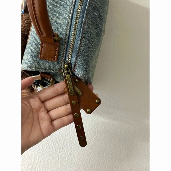 Sac à main en jean denim vintage pour femme, forme boîte oreiller Boston bandoulière téléphone.|22,49 €|OKKO MODE