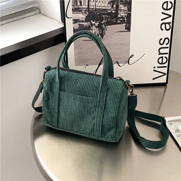 Sac à main en velours côtelé pour femme, style japonais retro auto|8,09 €|OKKO MODE