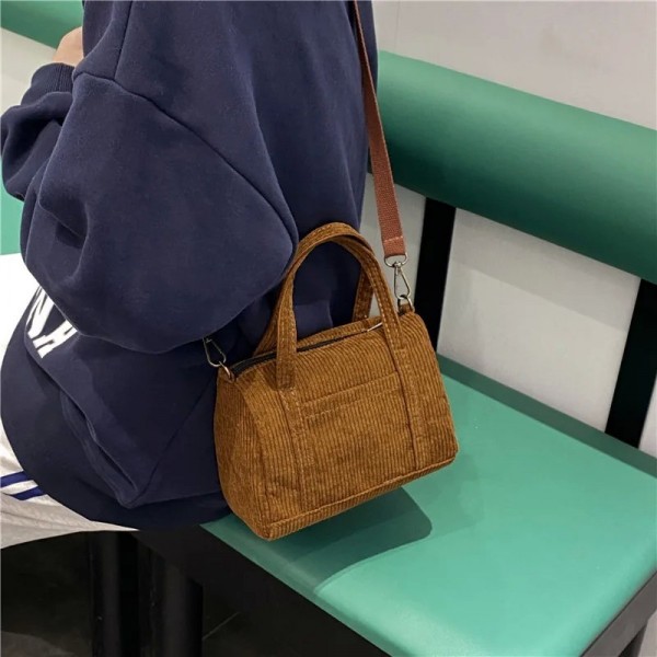 Sac à main en velours côtelé pour femme, style japonais retro auto|8,09 €|OKKO MODE