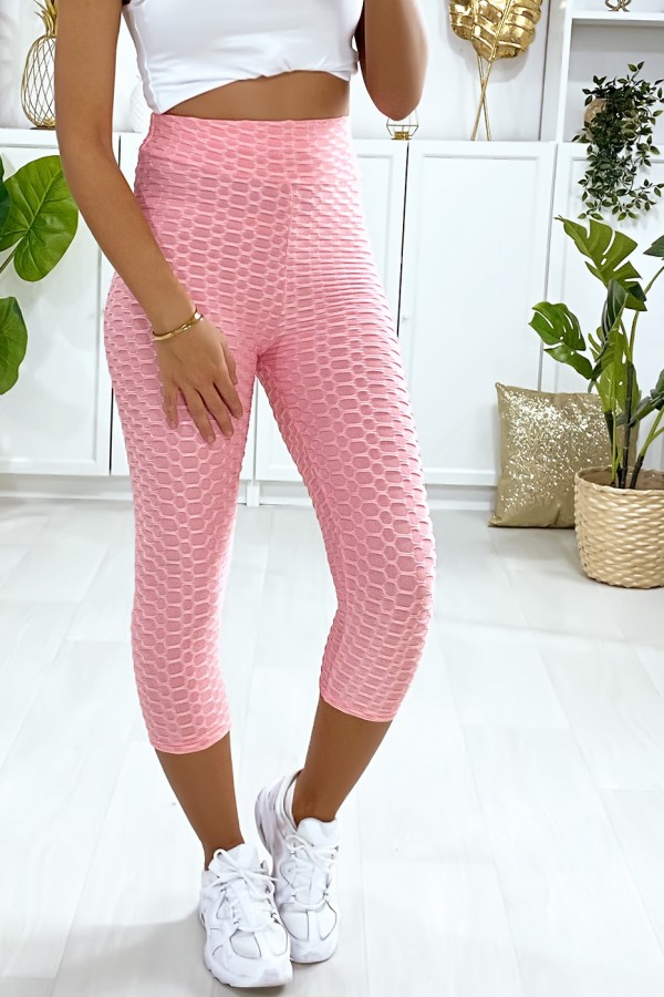 Legging corsaire Push Up rose très fashion - 2