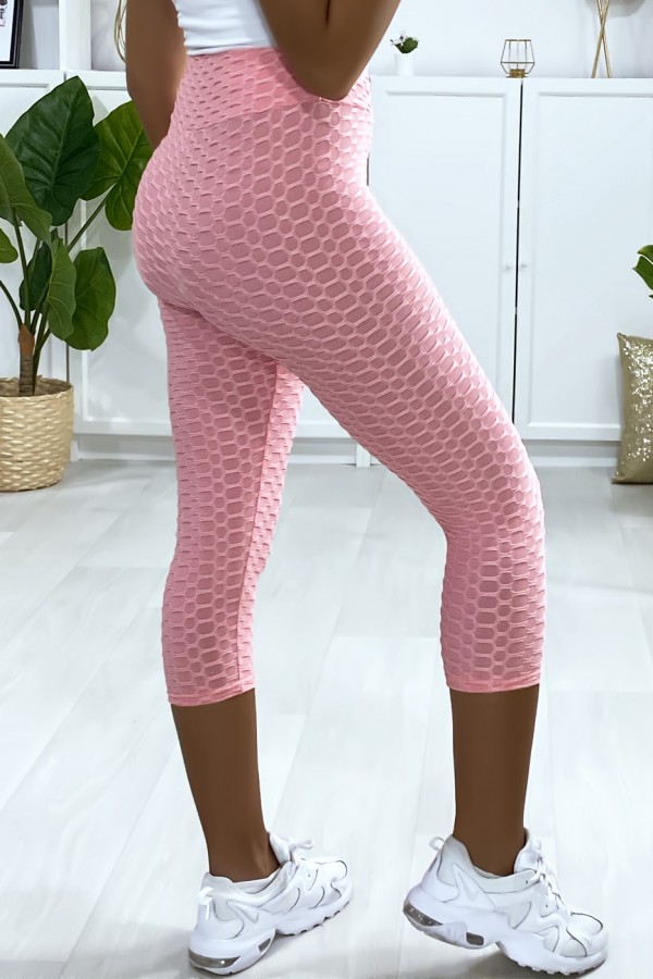 Legging corsaire Push Up rose très fashion - 3