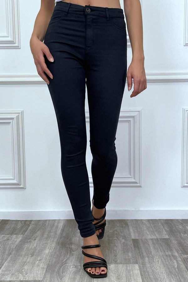 Jeans slim marine taille haute - 9