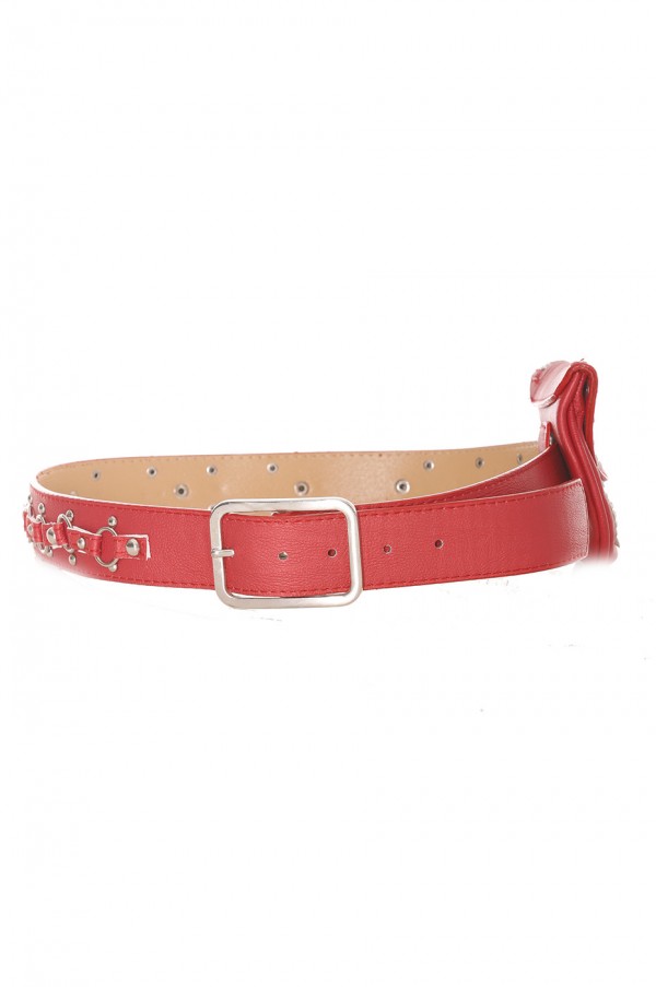 Ceinture rouge avec pochette - LDF9019 - 1