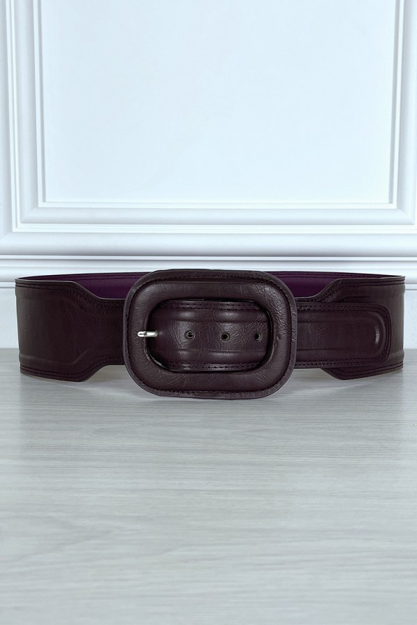 Ceinture tendance violette en simili - 1