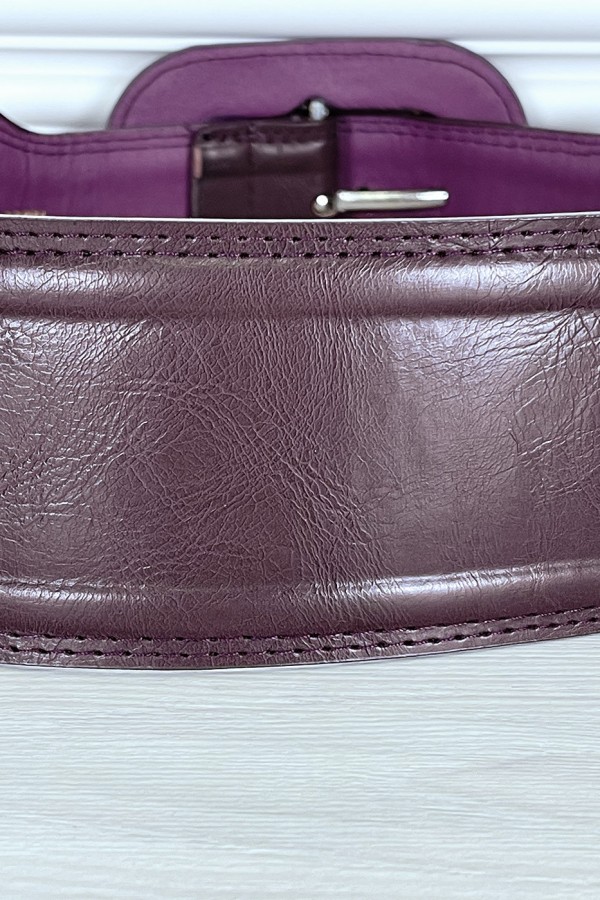 Ceinture tendance violette en simili - 4