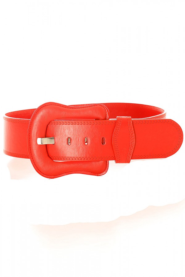 Grosse ceinture rouge avec boucle de la même matière. BG-po13 - 2