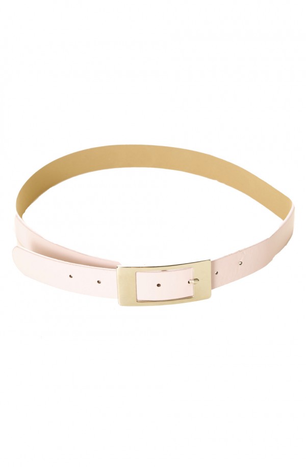 Ceinture rose effet cuir à boucle carré et strass CE 726 - 1