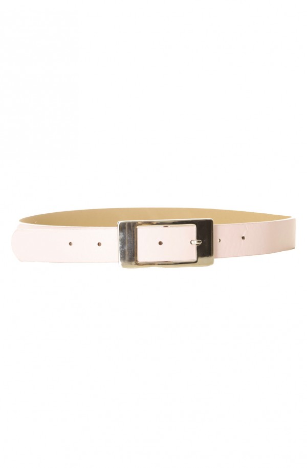 Ceinture rose effet cuir à boucle carré et strass CE 726 - 3