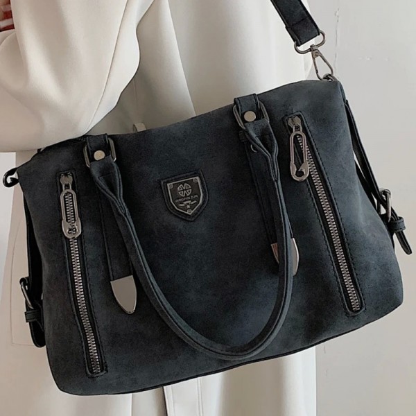 Sac rétro en daim pour femme, grand fourre-tout à bandoulière Bosto|28,79 €|OKKO MODE