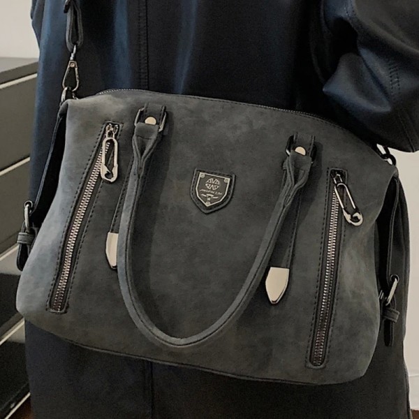 Sac rétro en daim pour femme, grand fourre-tout à bandoulière Bosto|28,79 €|OKKO MODE