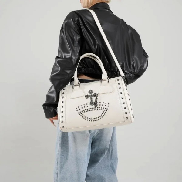 Sac à Bandoulière Grande Capacité en Cuir PU Rivet Gothique Vintage Tendance Punk|27,89 €|OKKO MODE