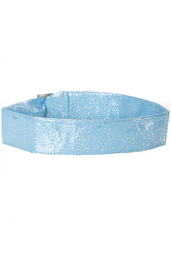 Ceinture bleu égère à motif étoiles et boucle rectangle. étoiles - 2