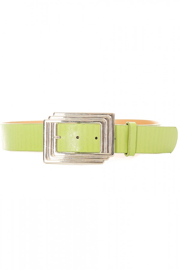 Ceinture femme en vert avec boucle rectangulaire. SG0218 - 1