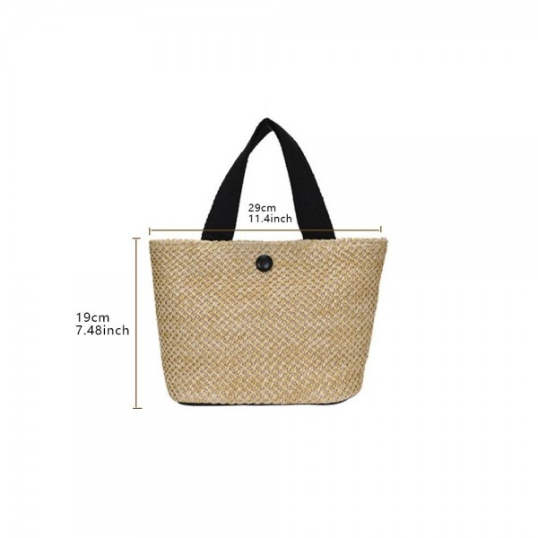 Sac à main en rotin tissé pour femmes, sacoche de plage bohème été fait main porté croisé E27|4,49 €|OKKO MODE