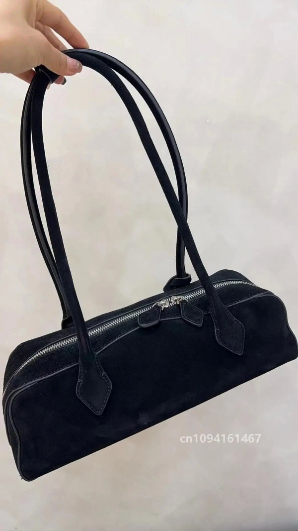 Sac de bowling à bandoulière en cuir cercle Boston, sac fourre-tout coréen|119,69 €|OKKO MODE