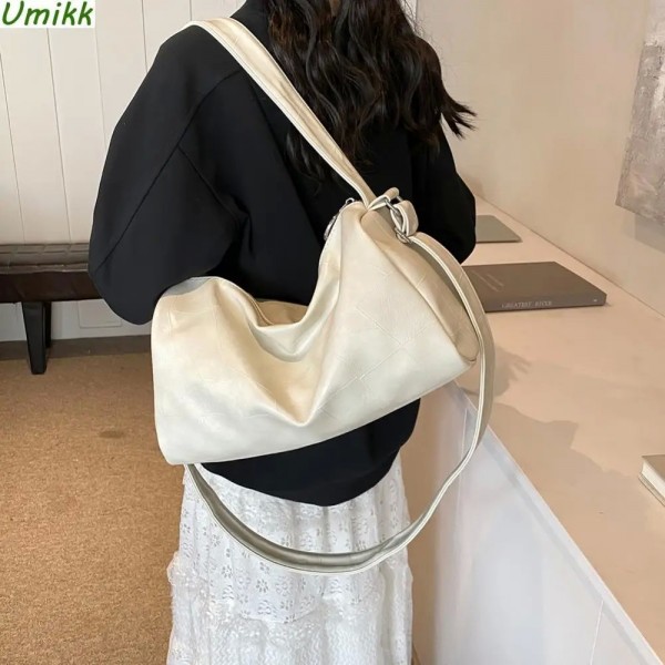 Sac à main en cuir PU pour femme, grande capacité avec poche intérieure