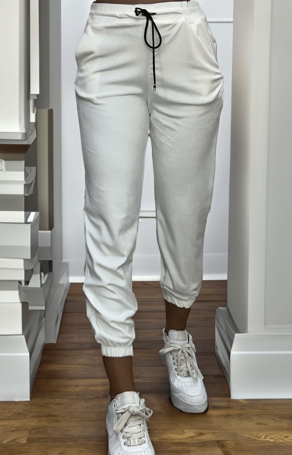 Ensemble tunique et pantalon  blanc - 3