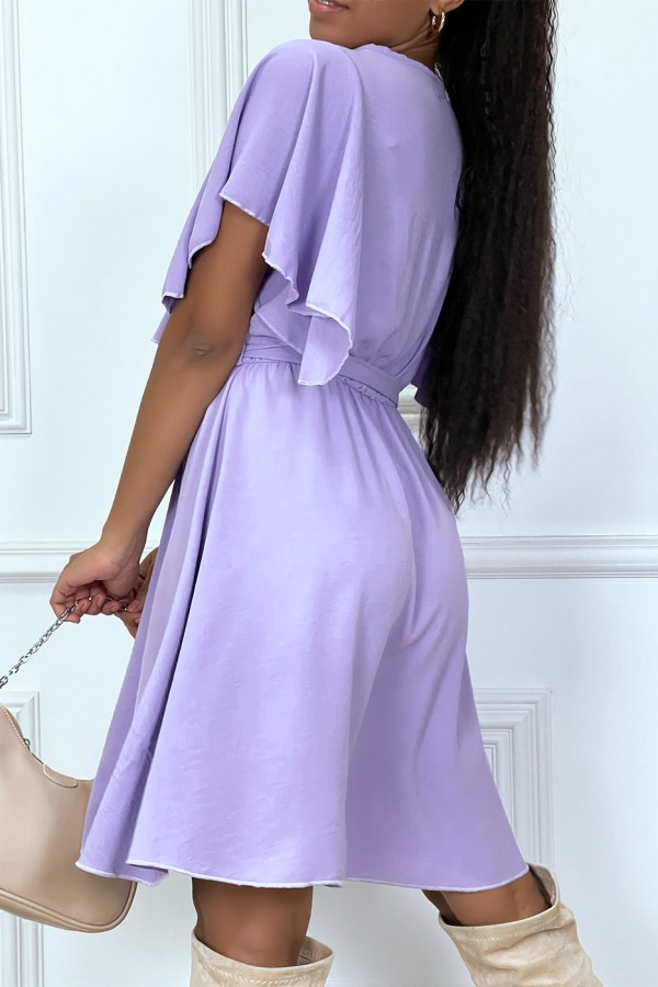 Robe patineuse lilas cache coeur - 4