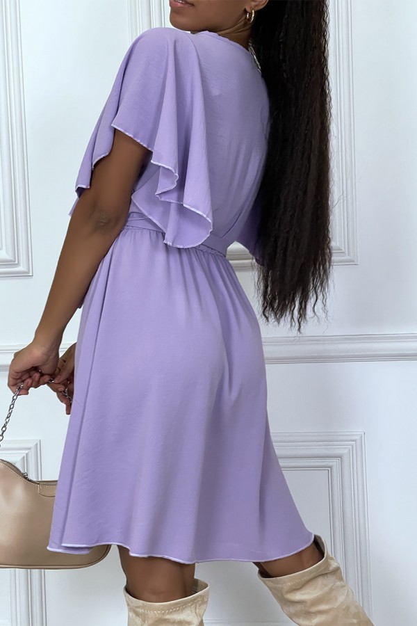 Robe patineuse lilas cache coeur - 5