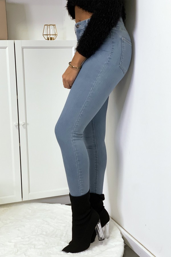 Jeans slim bleu clair avec poches arrière - 6