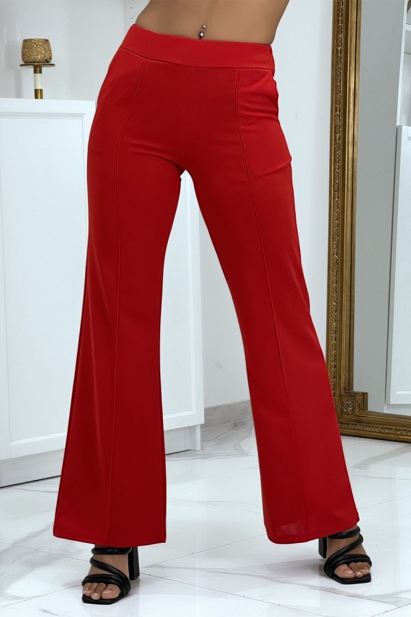 Pantalon patte d'éléphant rouge - 3