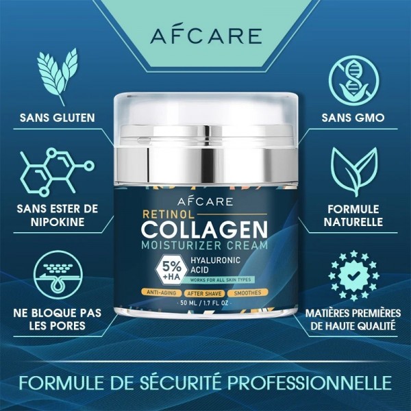 Crème raffermissante instantanée au rétinol pour hommes, avec collagène - crème visage et corps|12,05 €|OKKO MODE