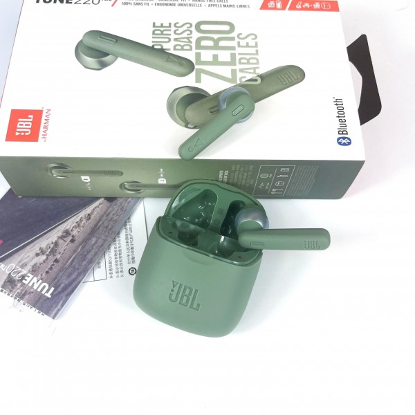 JBL-Écouteurs Sans Fil Bluetooth Tune 220 TWS, Oreillettes Stéréo, Son de Basse, Casque d'Écoute, Micro, Original|31,49 €|OKKO MODE