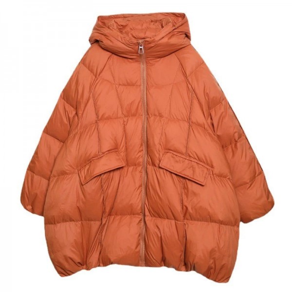 Veste à capuche en duvet de canard blanc pour femme, manteau épais grande taille|68,88 €|OKKO MODE